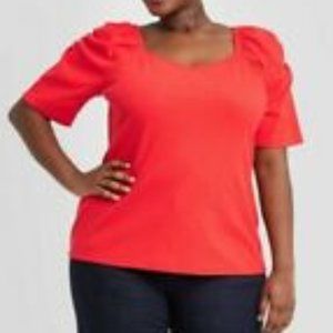 Women's Plus Size Elbow Sleeve Blouse Ava&Viv